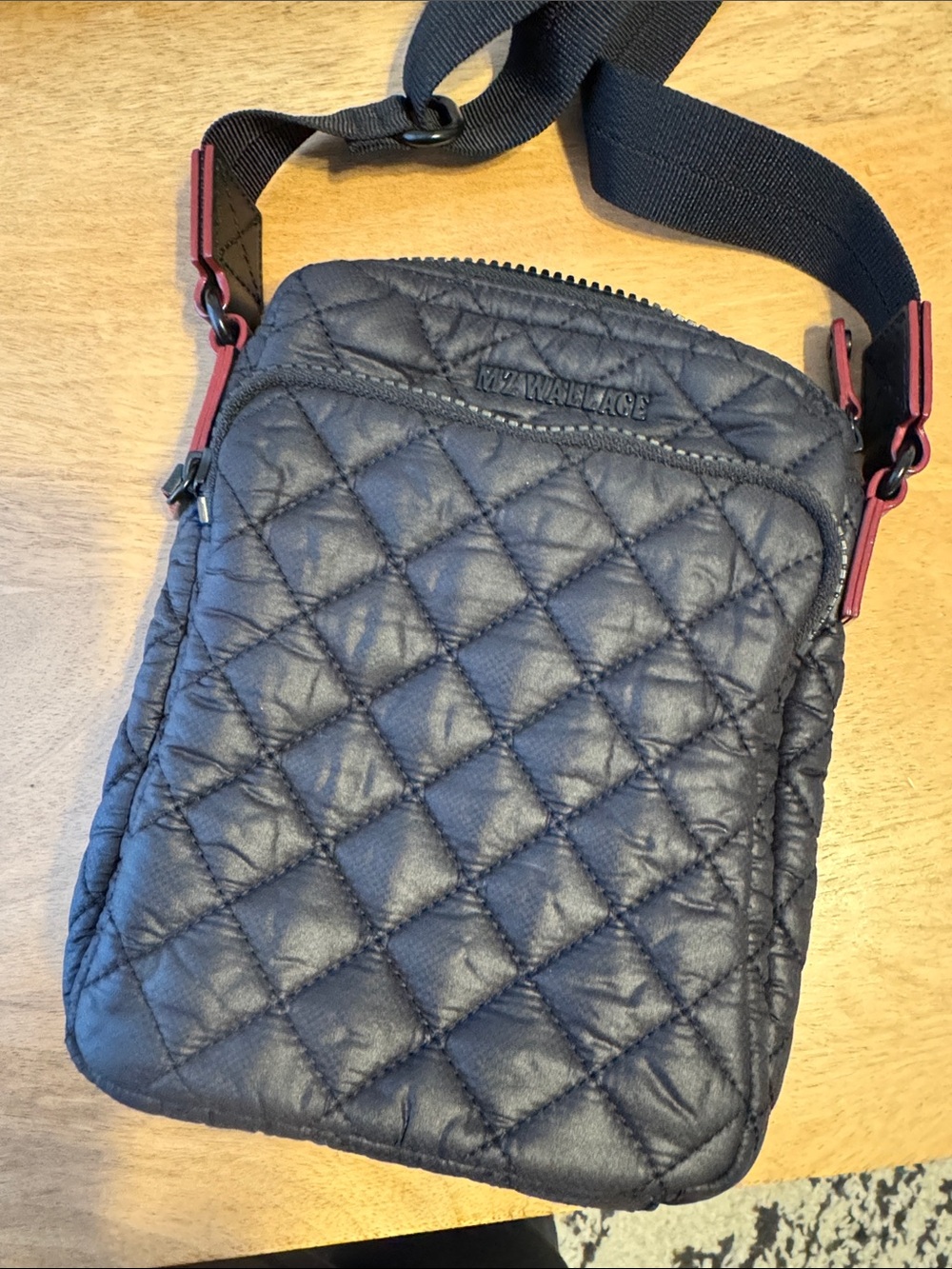 MZ Wallace Quilted Black Messenger Crossbody. - Picture 8 of 13